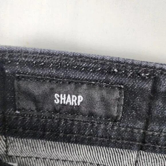 SOLD OUT Revtown Jeans Mens 34x32 Black Decade Sharp Straight Leg Denim - Picture 7 of 11